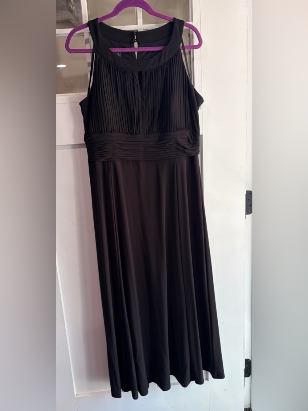 Style & Co. Black Pleated Bodice Maxi Dress